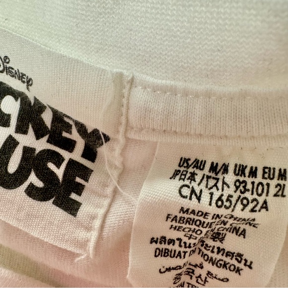 Disney Mickey Mouse Genuine Mousewear Short Sleeve T-Shirt White Medium - Picture 6 of 12